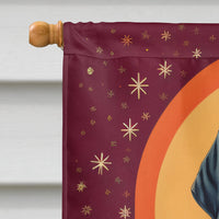 Black and Tan Coonhound Holiday Christmas House Flag