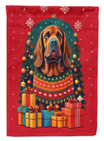 Bloodhound Holiday Christmas House Flag