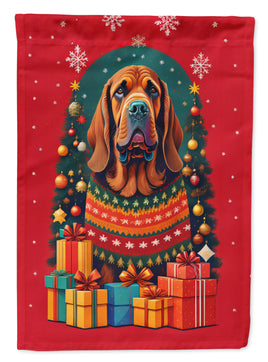 Bloodhound Holiday Christmas Garden Flag