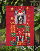 Chinese Crested Holiday Christmas Garden Flag