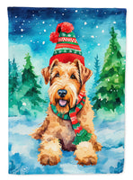 Airedale Terrier Christmas House Flag