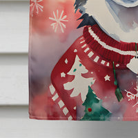 Alaskan Klee Kai Christmas House Flag