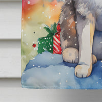 Alaskan Malamute Christmas House Flag