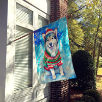 Alaskan Malamute Christmas House Flag