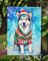 Alaskan Malamute Christmas Garden Flag