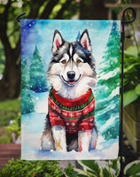 Alaskan Malamute Christmas Garden Flag