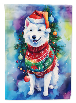 American Eskimo Christmas House Flag