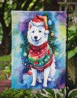 American Eskimo Christmas Garden Flag