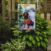 American Water Spaniel Christmas Garden Flag