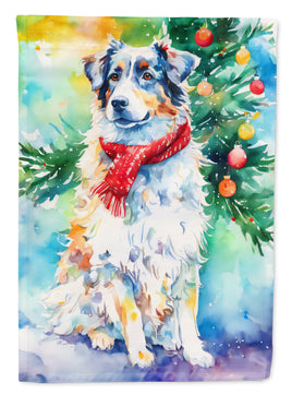 Australian Shepherd Christmas House Flag