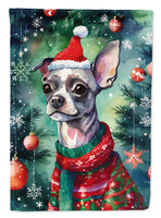 Chinese Crested Christmas House Flag