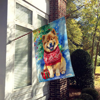 Chow Chow Christmas House Flag