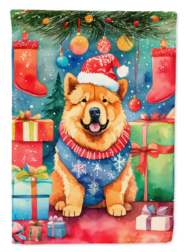 Chow Chow Christmas House Flag