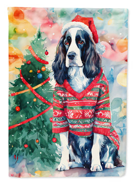 English Springer Spaniel Christmas House Flag