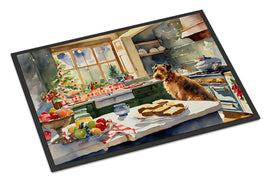 Airedale Terrier Christmas Cookies Doormat