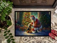 Airedale Terrier and Santa Claus Doormat