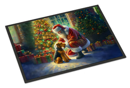 Airedale Terrier and Santa Claus Doormat