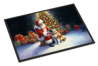 Akita and Santa Claus Doormat