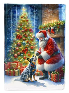 Australian Cattle Dog and Santa Claus House Flag