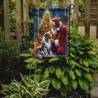 Australian Shepherd and Santa Claus Garden Flag