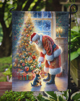 Australian Terrier and Santa Claus Garden Flag