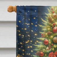 Belgian Malinois and Santa Claus House Flag