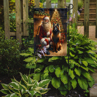 Belgian Tervuren and Santa Claus Garden Flag