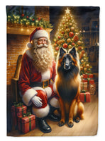 Belgian Tervuren and Santa Claus Garden Flag