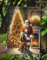 Bloodhound and Santa Claus Garden Flag