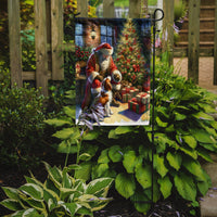 Brittany and Santa Claus Garden Flag