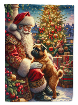 Brussels Griffon and Santa Claus House Flag