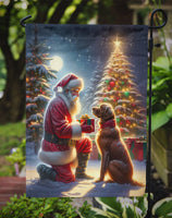 Chesapeake Bay Retriever and Santa Claus Garden Flag