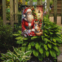 Chihuahua and Santa Claus Garden Flag