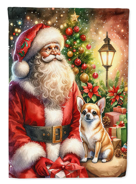 Chihuahua and Santa Claus Garden Flag