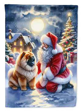 Chow Chow and Santa Claus Garden Flag