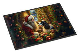 English Springer Spaniel and Santa Claus Doormat