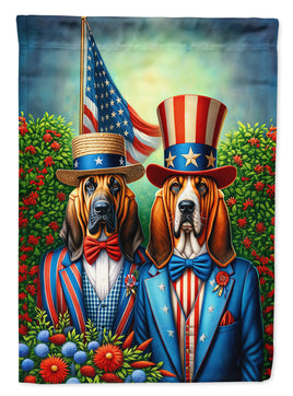 All American Bloodhound Garden Flag