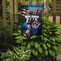 All American White Boxer Garden Flag