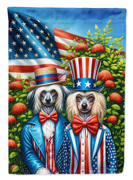 All American Chinese Crested House Flag