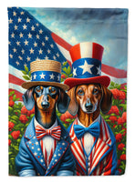 All American Dachshund Garden Flag