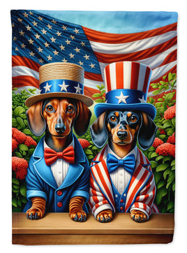 All American Dachshund House Flag