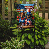 All American Dachshund Garden Flag