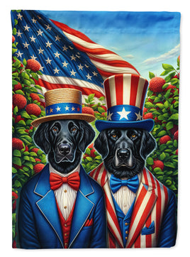 All American Flat-Coated Retriever Garden Flag