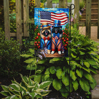 All American Keeshond Garden Flag