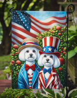 All American Maltese Garden Flag