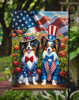 All American Papillon Garden Flag