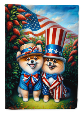 All American Pomeranian Garden Flag