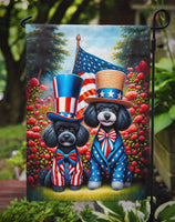 All American Poodle Garden Flag