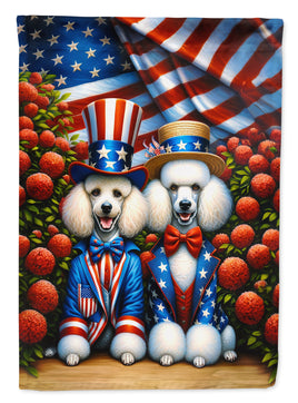 All American Poodle Garden Flag