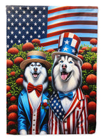 All American Siberian Husky House Flag